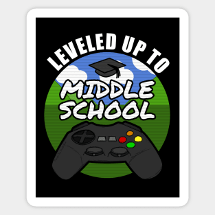 Leveled Up To Middle School Gamer Gaming 2021 Sticker